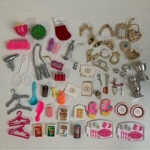 Barbie Doll Accessories Pretty Treasures Food Hangers Trophy